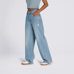 Calça Vans Sirelle Distressed Puddle Ss Stone Wash Blue