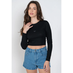 Blusa Roxy M/l Baby T Preto