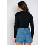Blusa Roxy M/l Baby T Preto