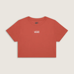 Blusa Vans Manga Curta Cropped Flying V Glacial Slate 