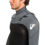 Long John Quiksilver  Everyday Sessions 3/2 Chest Zip Preto e Cinza