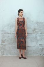 VESTIDO MIDI ORGANZA BORDADO