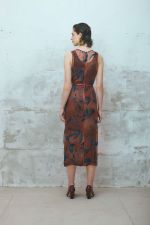 VESTIDO MIDI ORGANZA BORDADO