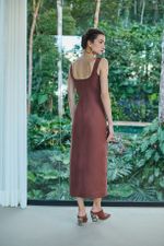 VESTIDO DECOTE QUADRADO BORDADO