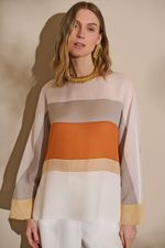 BLUSA RECORTES CORES