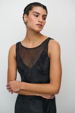 VESTIDO BABADO PONTAS TELA