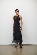VESTIDO BABADO PONTAS TELA