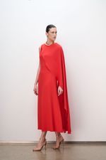 VESTIDO MIDI CAPA OMBRO