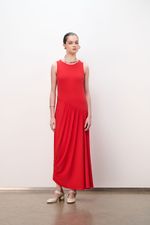 VESTIDO MIDI ASSIMETRICO DRAPE