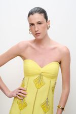 VESTIDO LONGO BORDADO BUSTO NÓ
