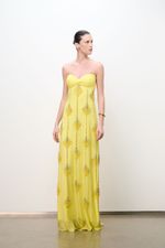VESTIDO LONGO BORDADO BUSTO NÓ