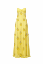 VESTIDO LONGO BORDADO BUSTO NÓ