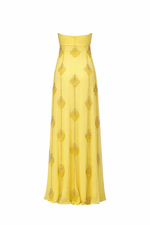 VESTIDO LONGO BORDADO BUSTO NÓ