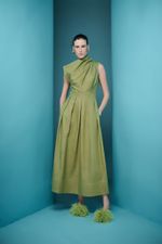 VESTIDO CORPO PREGA ASSIMETRICA