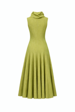 VESTIDO RECORTES GOLA ROLE