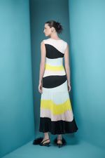 VESTIDO MIDI RECORTES