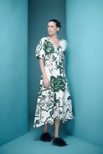VESTIDO MIDI MANGA FRANZIDA