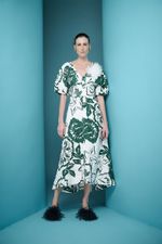 VESTIDO MIDI MANGA FRANZIDA