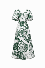 VESTIDO MIDI MANGA FRANZIDA