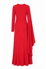 VESTIDO MIDI FRANZIDO MANGA KAFTAN