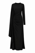 VESTIDO MIDI FRANZIDO MANGA KAFTAN