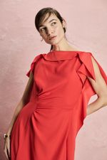 VESTIDO MIDI DECOTE JABOT