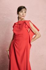VESTIDO MIDI DECOTE JABOT