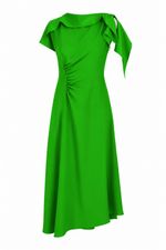 VESTIDO MIDI DECOTE JABOT