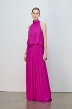 VESTIDO GOLA DRAPEADA CAPA