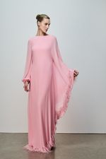 VESTIDO OMBRO SÓ  BARRADO BORDADO