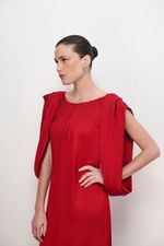 VESTIDO MANGA CAPA DEGAGE