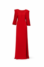 VESTIDO MANGA CAPA DEGAGE