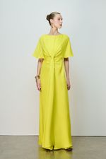 VESTIDO  LONGO CAPA NÓ FRENTE