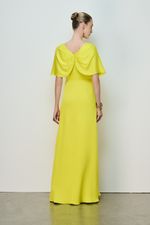 VESTIDO  LONGO CAPA NÓ FRENTE