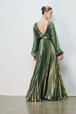 VESTIDO DECOTE V PLISSADO