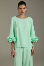 BLUSA MANGA FLORES