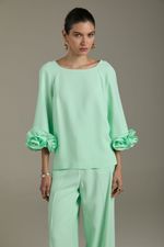 BLUSA MANGA FLORES