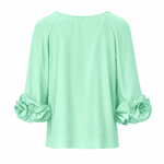 BLUSA MANGA FLORES
