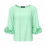 BLUSA MANGA FLORES