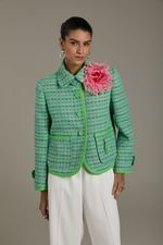 JAQUETA CROPPED VIVO TWEED