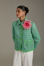 JAQUETA CROPPED VIVO TWEED