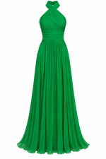 VESTIDO LONGO DRAPEADO FRENTE UNICA