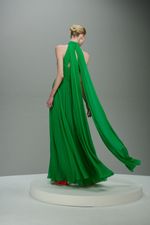 VESTIDO LONGO DRAPEADO FRENTE UNICA