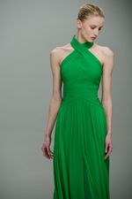VESTIDO LONGO DRAPEADO FRENTE UNICA