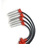 CABO VELA SILICONE GM CORSA 1.8 8V 4 CABOS E SIMILARES 10MM PRETO/VERMELHO-056