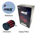 FILTRO AR ESPORTIVO DUPLO FLUXO 12CM ALTURA MULTIBOCAL ALUMÍNIO VERMELHO-062