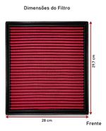 FILTRO AR ESPORTIVO INBOX FIAT ARGO 1.8 E-TORQ 2017 EM DIANTE E SIMILARES VERMELHO-062