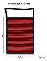 FILTRO AR ESPORTIVO INBOX FIAT BRAVO 1.8 ETORQ 2010 ATÉ 2017 E SIMILARES VERMELHO-062