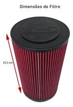 FILTRO AR ESPORTIVO INBOX FIAT BRAVO T-JET 1.4 152CV 2011 ATÉ 2017 VERMELHO-062