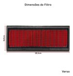 FILTRO AR ESPORTIVO INBOX FIAT PALIO 1.4 ATTRACTIVE 2011 EM DIANTE E SIMILARES VERMELHO-062